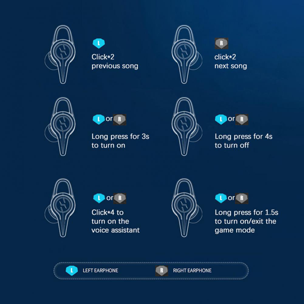 K9 Bluetooth Earphone Noise Reduction Wireless Headset Low Latency TWS HiFi Gaming Earbud for Playing Games K9 Bluetooth Earphone Noise Reduction Wireless Headset Low Latency TWS HiFi Gaming Earbud for Playing Games